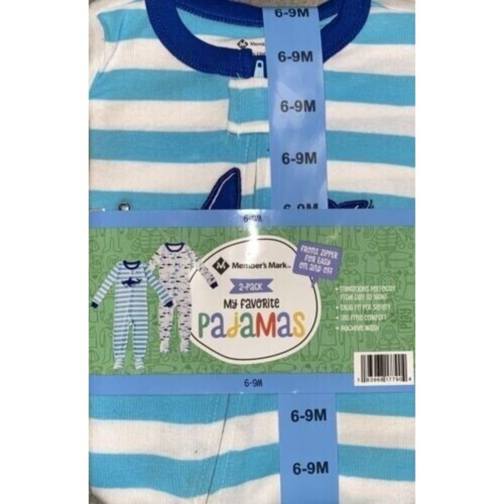 Members‎ Mark My Favorite Pajamas Shark Print Size 12 Months